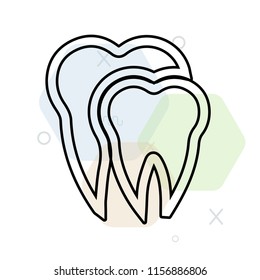 Molar icon vector can be used as png, Molar