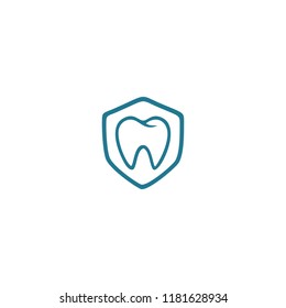 Molar inside a shield 