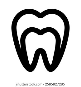 molar outlined black style icon