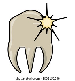 molar with pain icon