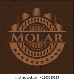Molar realistic wood emblem