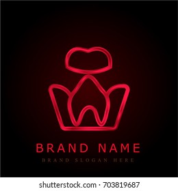 Molar red chromium metallic logo