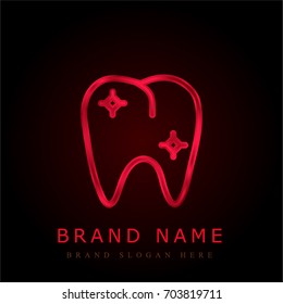 Molar red chromium metallic logo