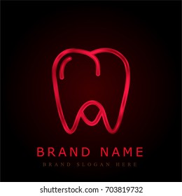 Molar red chromium metallic logo