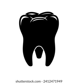 Molar teeth vector isolated white background.