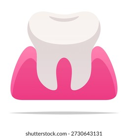 Dente molar em goma vetor isolado ilustração