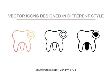 Molar Tooth icon design with white background stock illustration