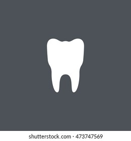 molar tooth icon in flat style