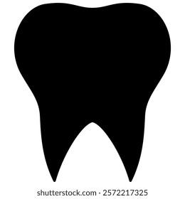 molar tooth icon with glyph style