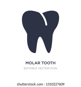 molar tooth icon on white background. Simple element illustration from Medical concept. molar tooth icon symbol design.