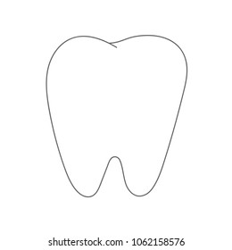 Molar tooth icon. Vector.