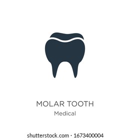 Molar tooth icon vector. Trendy flat molar tooth icon from medical collection isolated on white background. Vector illustration can be used for web and mobile graphic design, logo, eps10