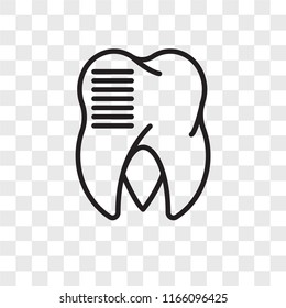 Molar vector icon isolated on transparent background, Molar logo concept