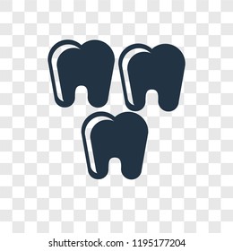 Molar vector icon isolated on transparent background, Molar transparency logo concept