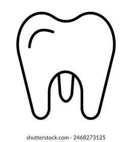 Molar Vector Line Icon Design