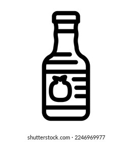 molasses pomegranate line icon vector. molasses pomegranate sign. isolated contour symbol black illustration
