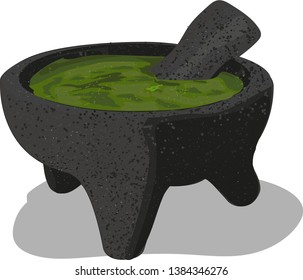 Molcajete to make salsa a Mexican tradition