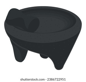 molcajete mexican traditional vector isolated