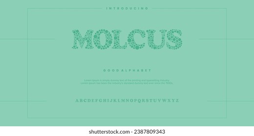 Molcus Modern abstract digital alphabet font. Minimal technology typography, Creative urban sport fashion futuristic font and with numbers. vector illustration
