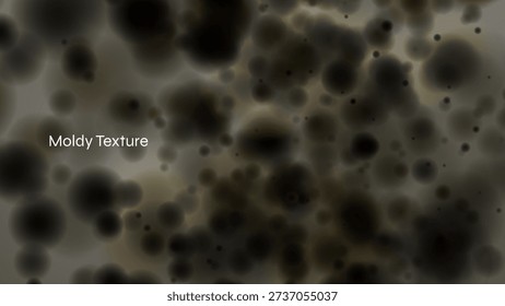 Mold growth texture abstract background representing mold contaminations. Abstract close up illustration of mold growth and fungal contamination forming a dark organic texture background.