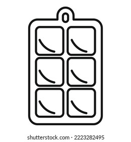Mold ice cube tray icon outline vector. Water container. Form square