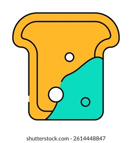 mold on bread line icon vector. mold on bread sign. isolated symbol illustration