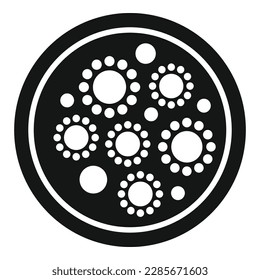Mold petri dish icon simple vector. Medicine cell. Micro virus