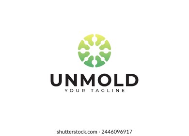 mold removal with compass shape logo design for home clean and repair service company business