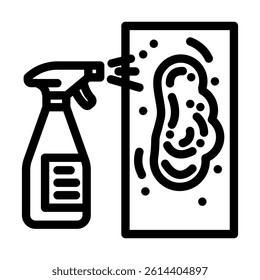 mold removal home maintenance line icon vector. mold removal home maintenance sign. isolated contour symbol black illustration