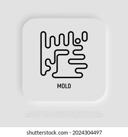 Mold thin line icon. Modern vector illustration of allergen.
