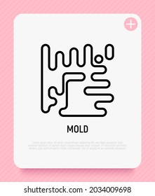 Mold thin line icon. Modern vector illustration of allergen.