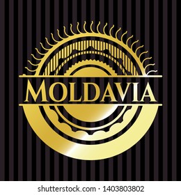 Moldavia shiny emblem. Vector Illustration. Detailed.