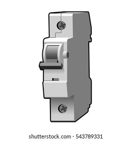 Molded case circuit breaker. Fuse Vector Illustration