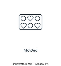 Molded concept line icon. Linear Molded concept outline symbol design. This simple element illustration can be used for web and mobile UI/UX.