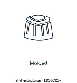 Molded concept line icon. Linear Molded concept outline symbol design. This simple element illustration can be used for web and mobile UI/UX.