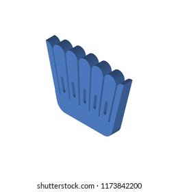 Molded isometric left top view 3D icon