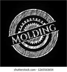 Molding chalkboard emblem