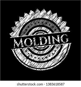 Molding chalkboard emblem. Vector Illustration. Detailed.