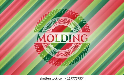 Molding christmas emblem.