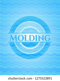 Molding water representation badge background.