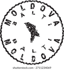 Moldávia Balti Projeto de mapa de selo redondo