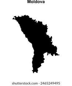 Moldova blank outline map design