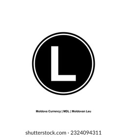 Moldova Currency Symbol, Moldovan Leu Icon, MDL Sign. Vector Illustration