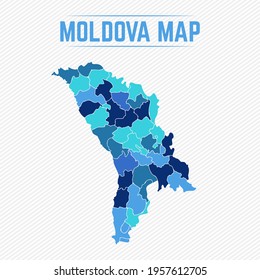 Moldova Detailed Map With States