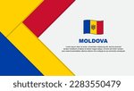 Moldova Flag Abstract Background Design Template. Moldova Independence Day Banner Cartoon Vector Illustration. Moldova Illustration