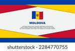 Moldova Flag Abstract Background Design Template. Moldova Independence Day Banner Cartoon Vector Illustration. Moldova Vector