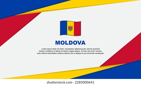 Moldova Flag Abstract Background Design Template. Moldova Independence Day Banner Cartoon Vector Illustration. Moldova
