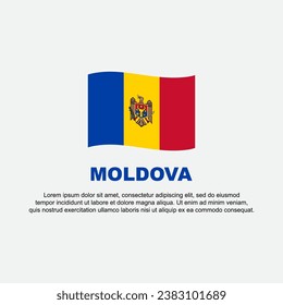 Plantilla de diseño de fondo de la bandera de Moldavia. Afiche del Día de la Independencia de Moldavia en medios sociales. Antecedentes de Moldavia