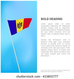 Moldova flag Brochure - Vector Flyer Cover Page Design