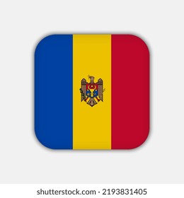 Moldova flag, official colors. Vector illustration.
